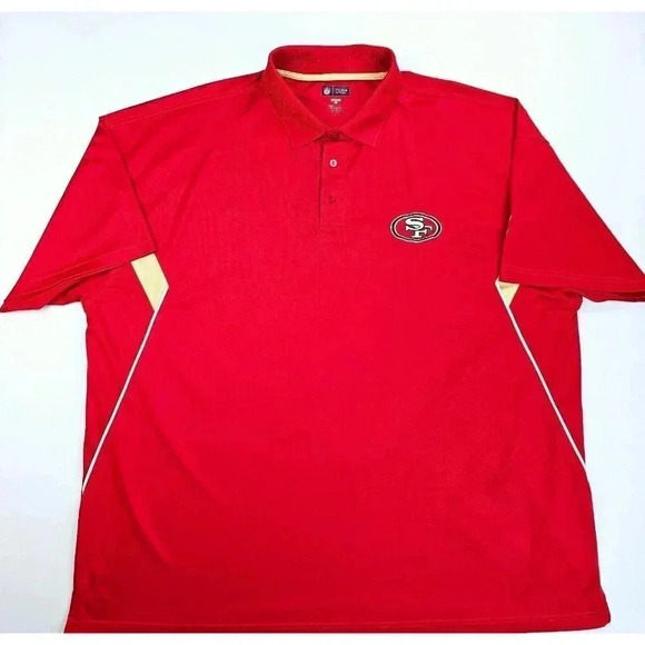 NFL Team Apparel Size 4XL Men's San Francisco 49ers Red Short Sleeve Logo Polo - Picture 1 of 9